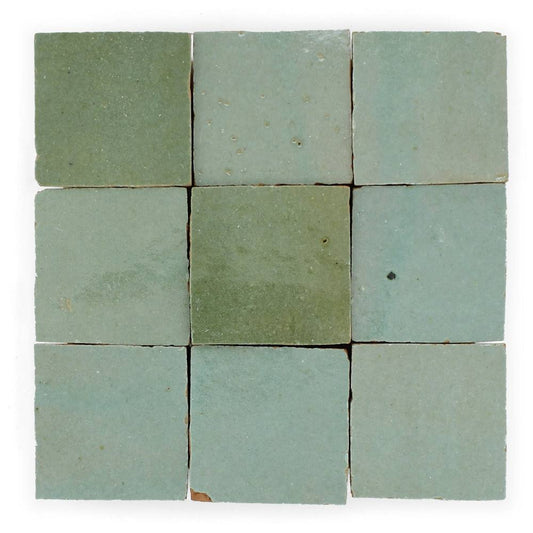 Zellige 4 X 4 Ceramic Floor & Wall Tile Villa Lagoon Tile Color: Garden Grove