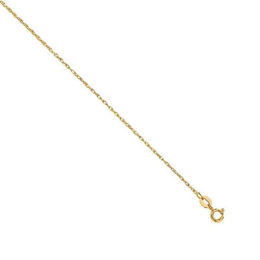 0.76mm Rope Chain Necklace In 14k